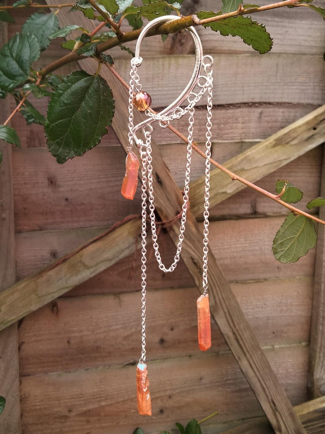 Orange Aura Ear Wrap