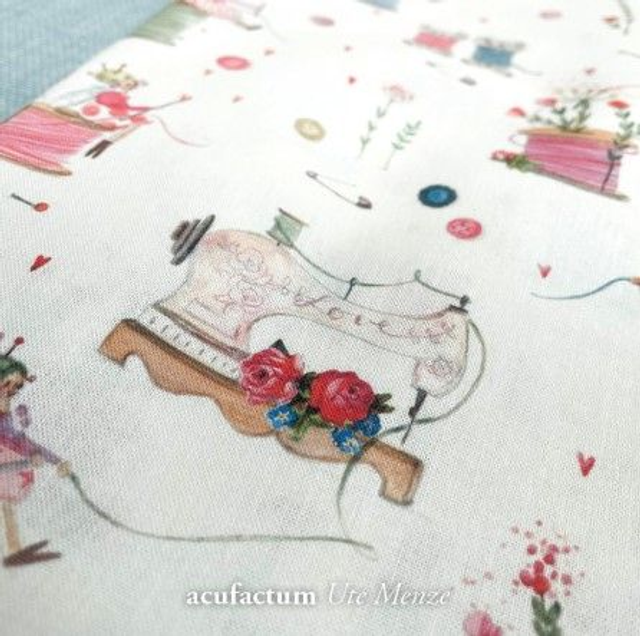 35 cm BW-Stoff "Fadenspiel"  