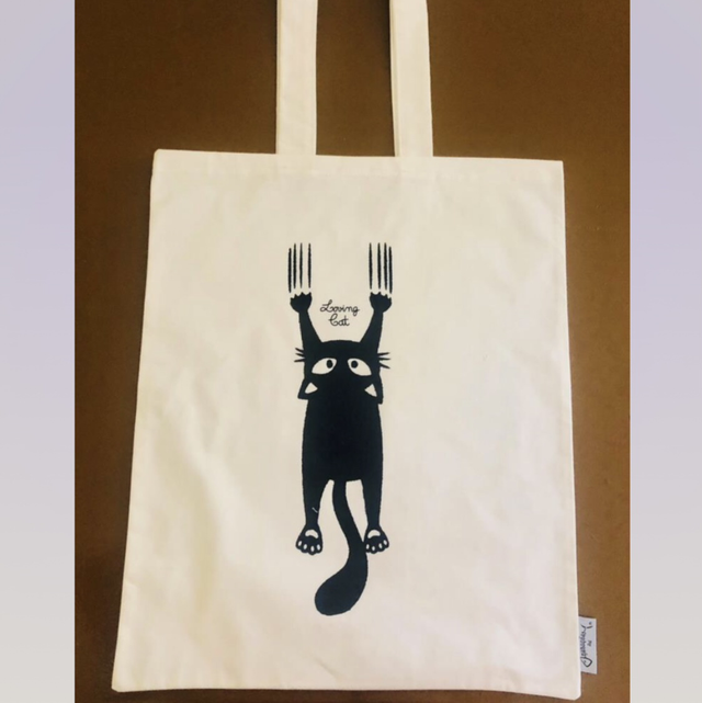 Saco ombro gato preto 