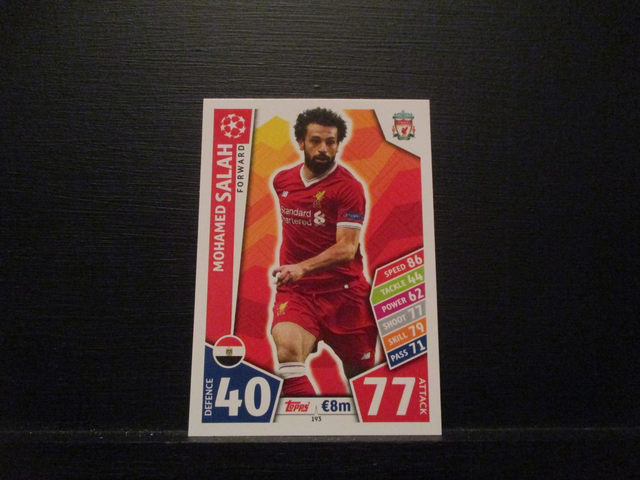 Mohamed Salah - UEFA Champions League Match Attax 2017/18 Original Trading Card #193