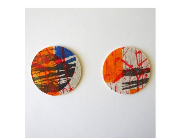 Felt coasters 'Safari' I, Set of 2