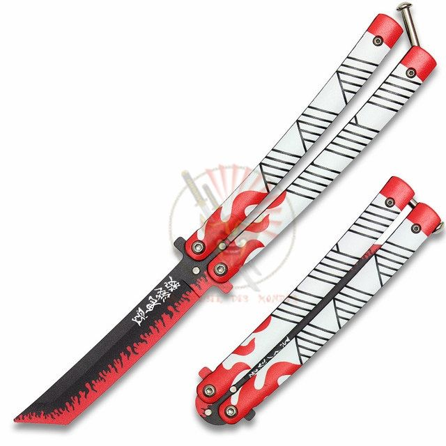 couteau papillon d'entrainement (COLORIS TYPE DEMON SLAYER )