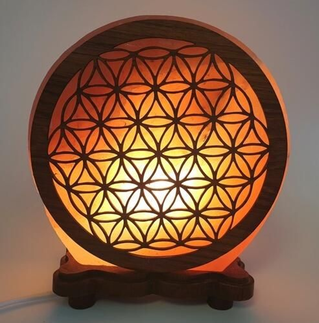 Lampe de Sel "Fleur de Vie"