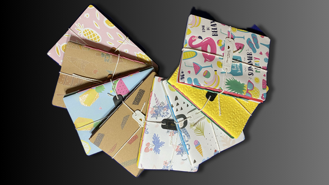 Pamphlet Stitch Notebooks x 3