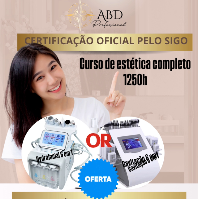 Curso de Estética completo upgrade equipamentos 