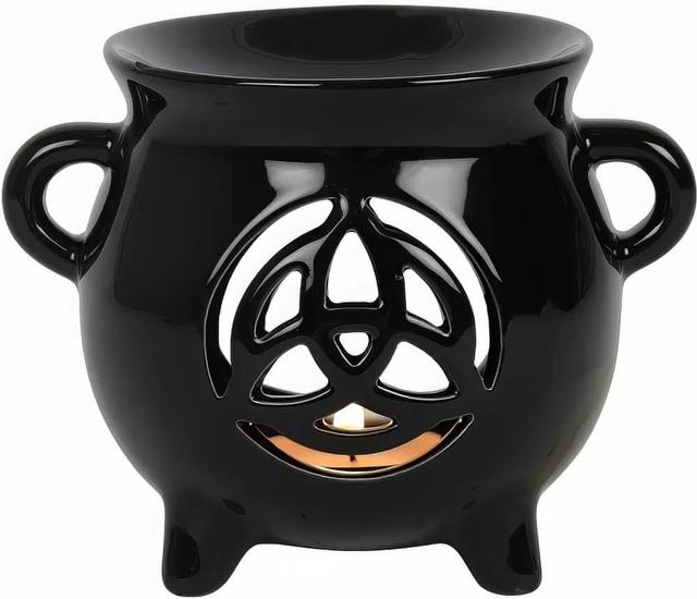 Brûleur chaudron noir triple triquetra