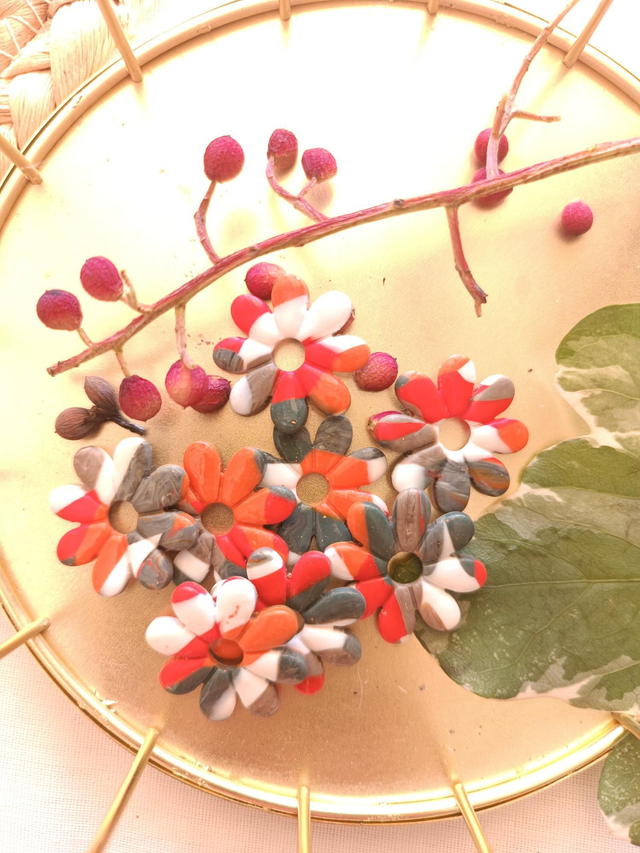 "Osca" rouge gris orange 