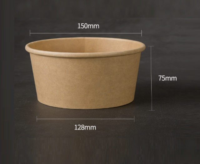 1000ml Premium Kraft Paper Bowls – Sustainable &amp; Sturdy (BTC011)