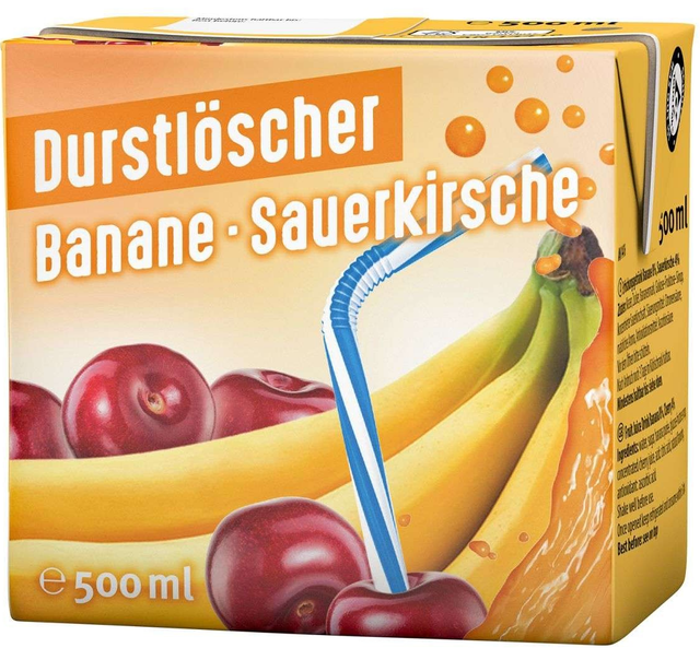 Durstlöscher Banane Sauerkirsche Tetra 0,5l (12 x 0,5 L)