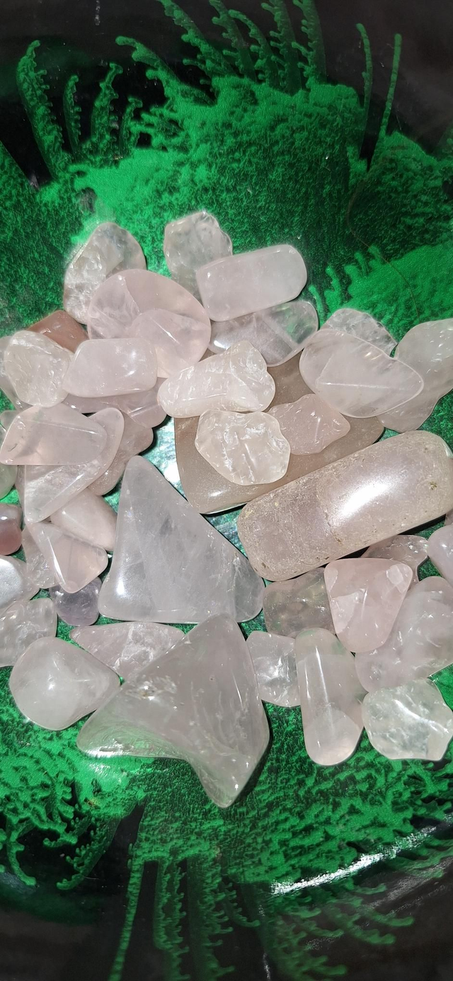 "Surprise me" rose quartz tumble necklace 