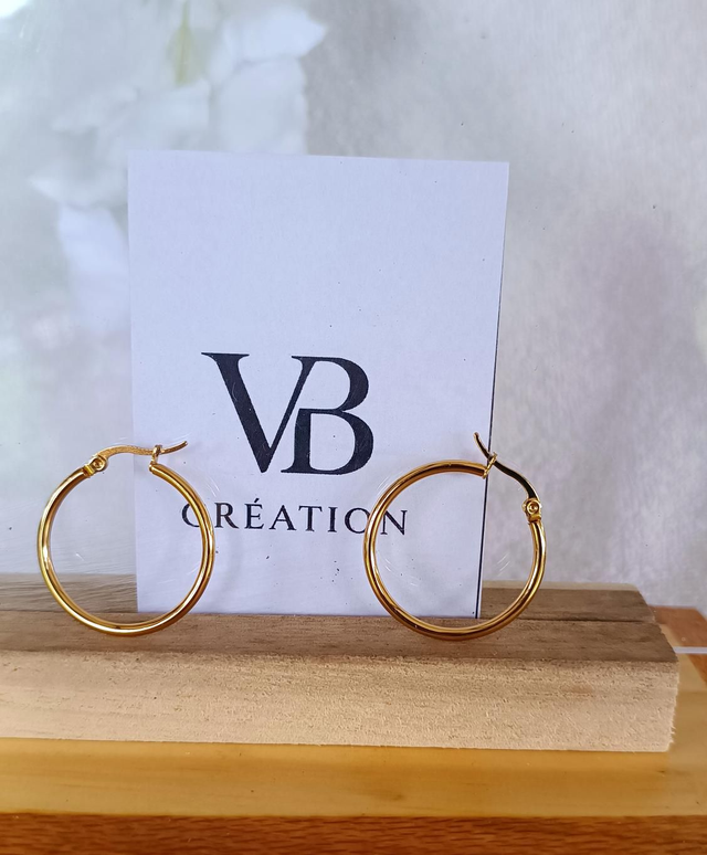 Créoles 25mm dorées