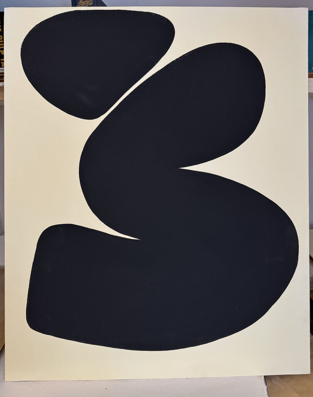 Peinture sur carton entoilé