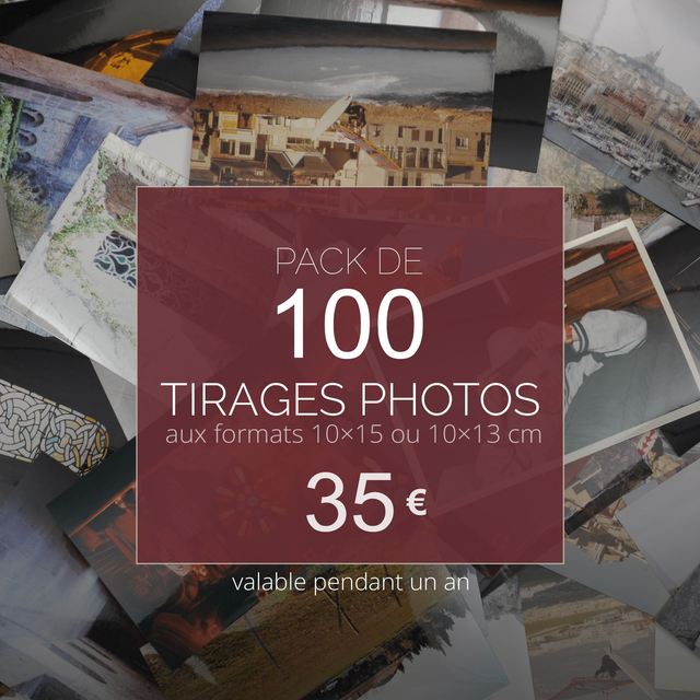 Pack de 100 tirages photos 