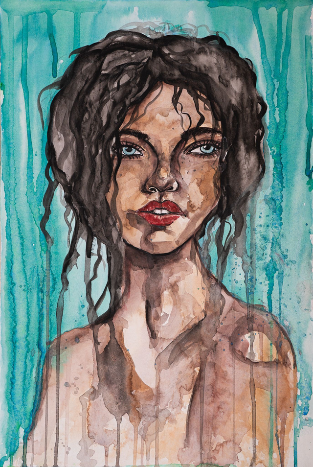 Wasserstimmung - Aquarell - Original