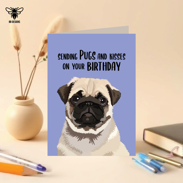 Pug - Birthday Card