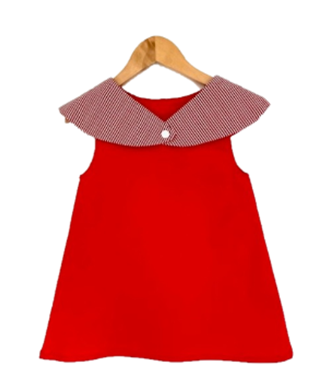 Robe col marin rouge