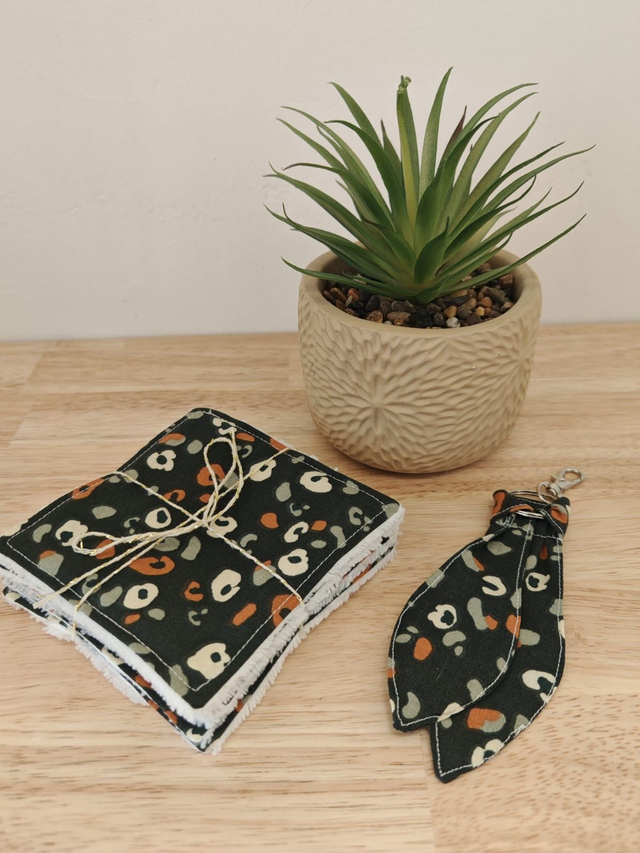 Lingettes léopard - lot de 5