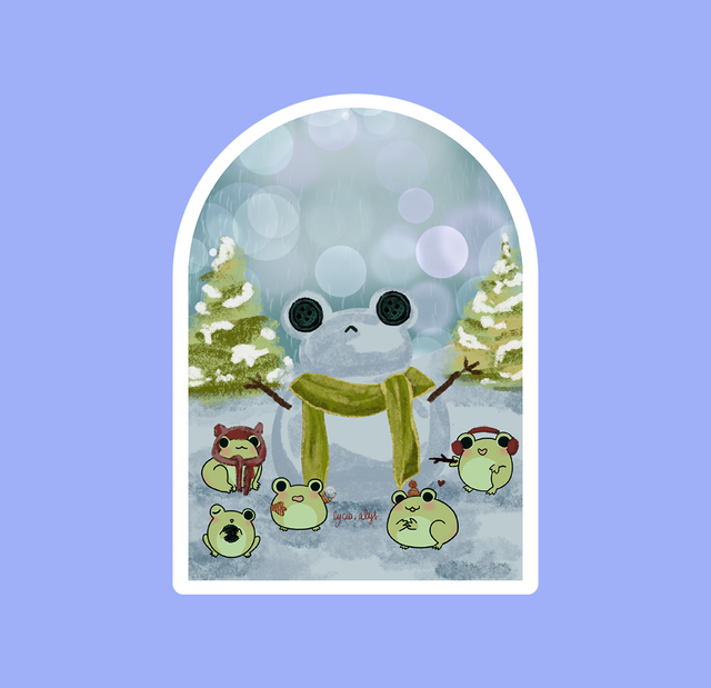 Bonhomme de neige - sticker  
