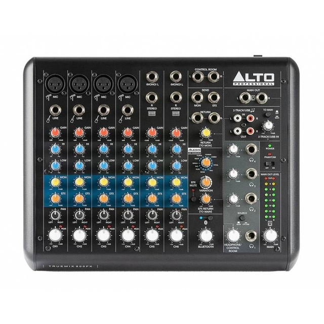 Console de mixage 8 canaux, USB, Bluetooth et FX