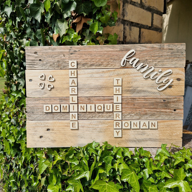 Tableau scrabble bois 