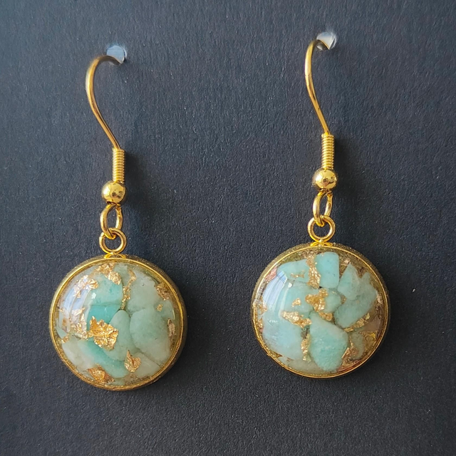 Boucle d&#039;oreille amazonite 
