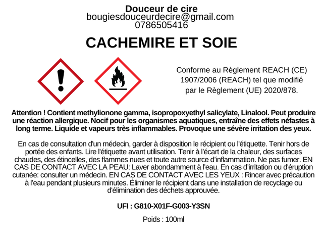 Diffuseur à brins Cachemire et soie