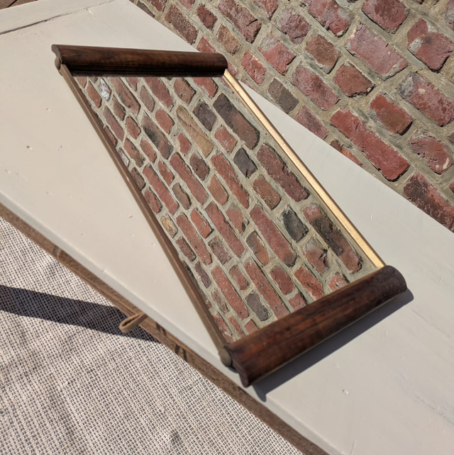 Plateau miroir et bois