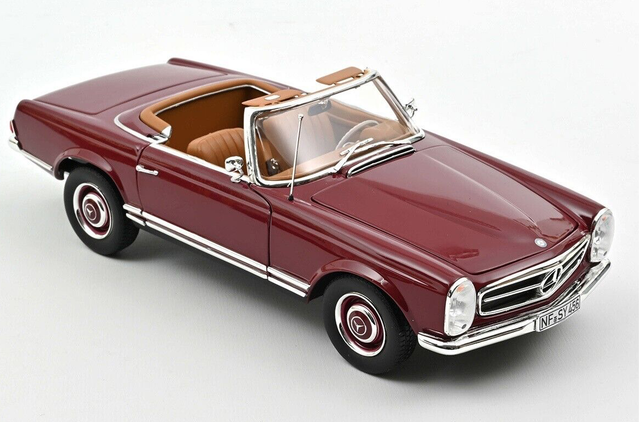 Merceds Benz 1230SL 1963 dunkel rot Norev 1:18
