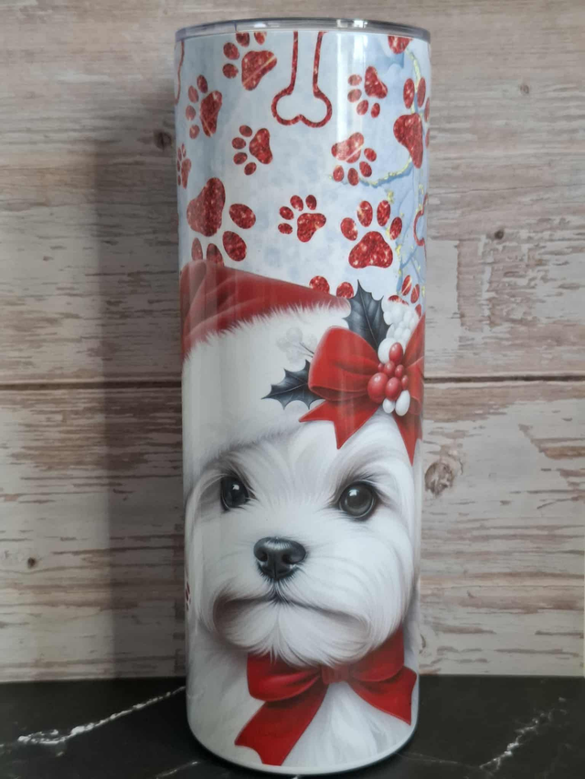 Gourde Canette Noël bichon