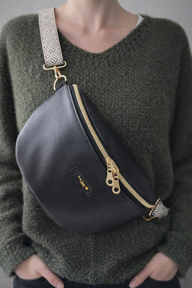 Sac Banane Simili cuir noir 
