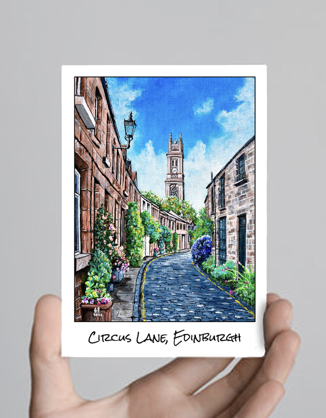 X10 Postcards - Circus Lane, Edinburgh (40p per unit)