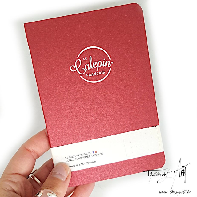 LE CALEPIN FRANCAIS - CARNET 10*15CM ROUGE A POINTS - CF002