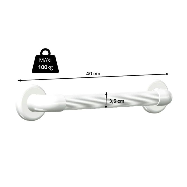 Barre d’appui cannelée – Sécurité salle de bain & WC
