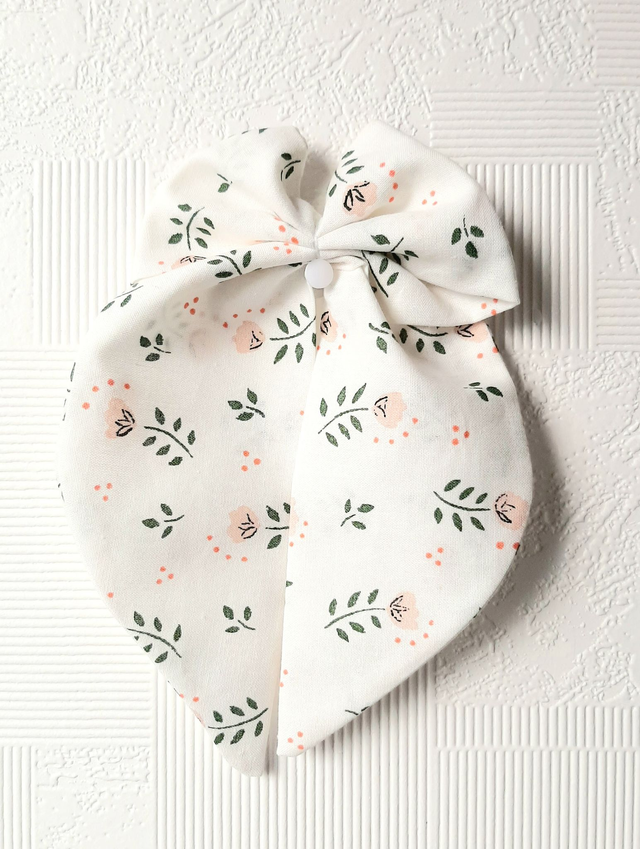 Barrette noeud &quot;Fleurs&quot;