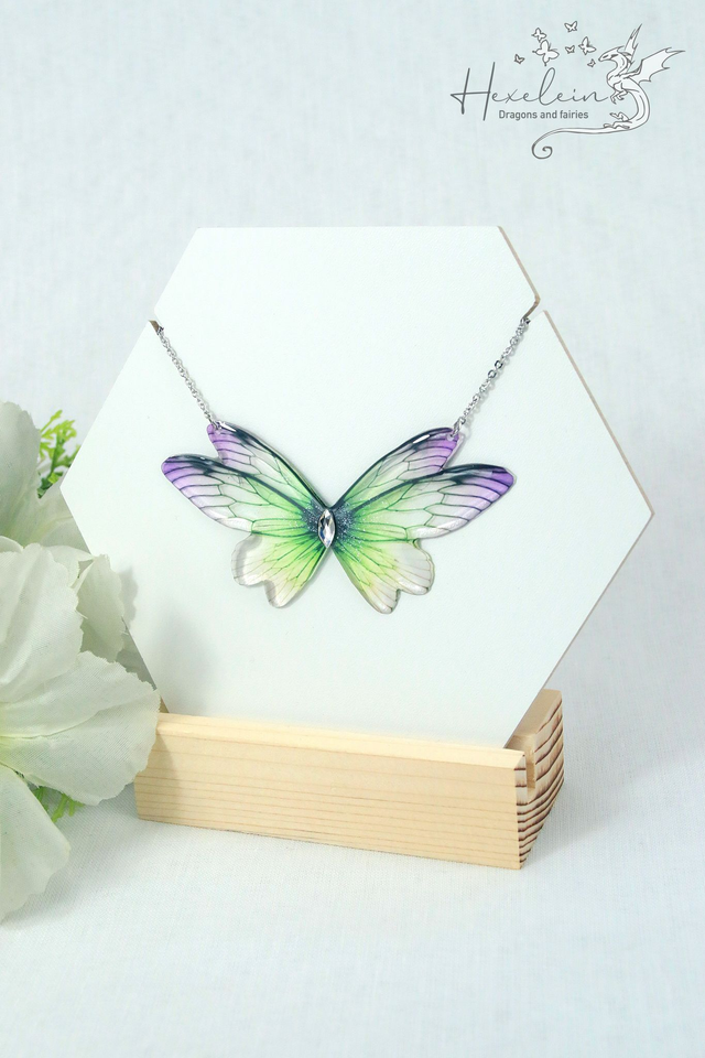 Spring Bloom Small Fairy Wings Necklace