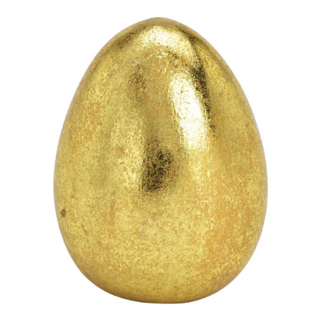 Ei gold aus Keramik klein