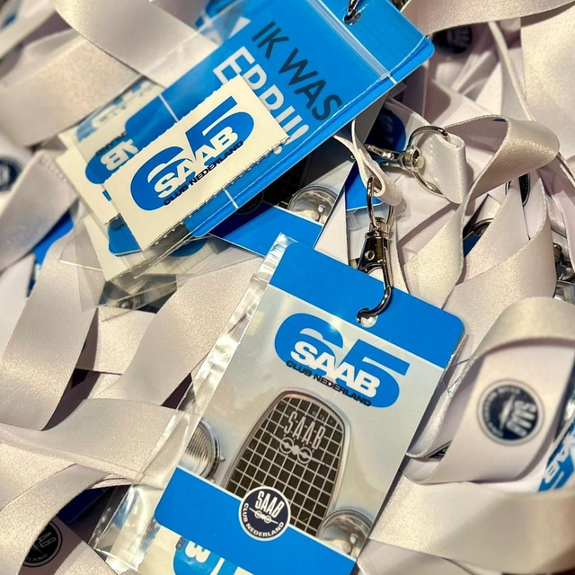 Saab Club 65 Lanyard met bezoekersbadge