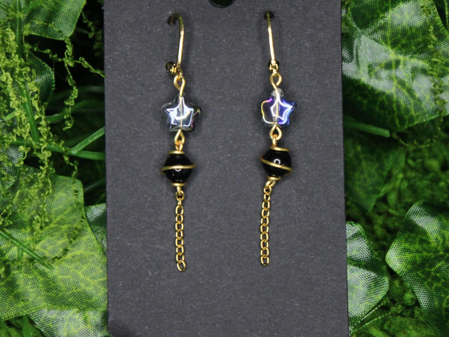 OR0063 • Kristall Planeten Ohrringe gold