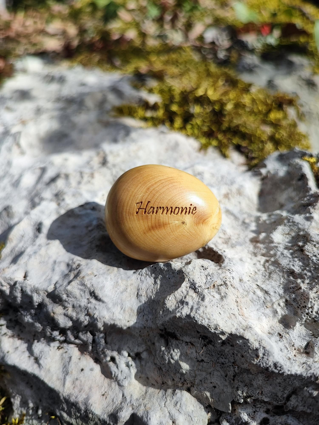 Caillou en Bois de Buis "Harmonie"