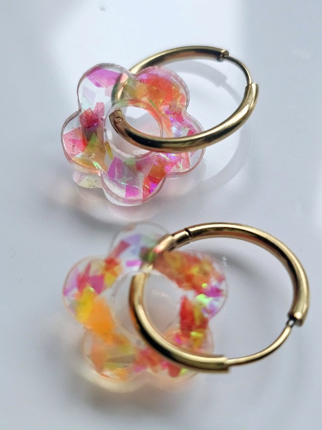 CREOLES EDEN PAILLETTES FLUO