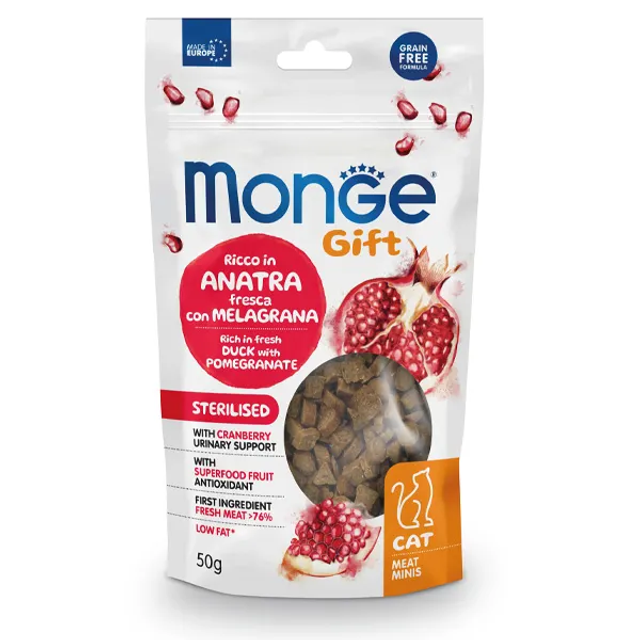 MONGE GIFT STERILIZED ANATRA/MELAGRANA 50 GR