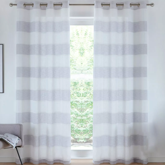 Santorini Grey Voile Panels (Pair)