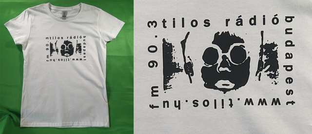  Ladies T-Shirt - White - Size 'S' - Regular Tilos Radio Design - Tilos Maraton Glasgow 2025 Edition - All Profit goes to www.tilos.hu 