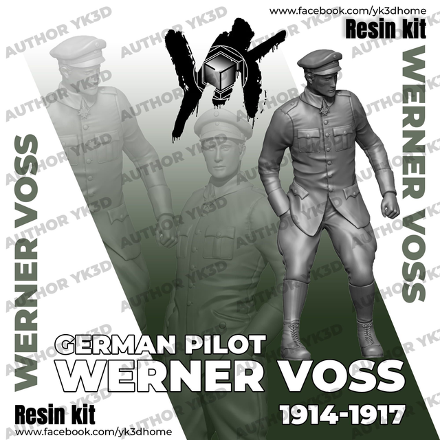 YK 3D Home - Werner Voss 2 (1/32, 1/35, 1/48/ 1/72 and 1/87)
