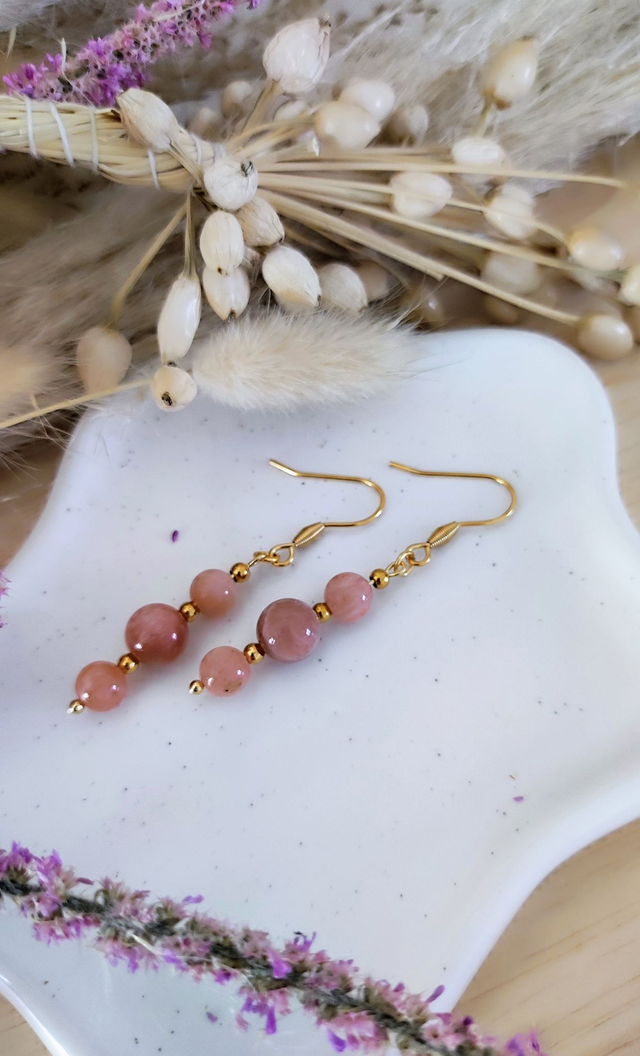 Boucles d'oreilles Pierre de soleil