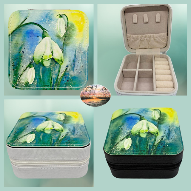 Jewellery Box with Snowdrop Artwork