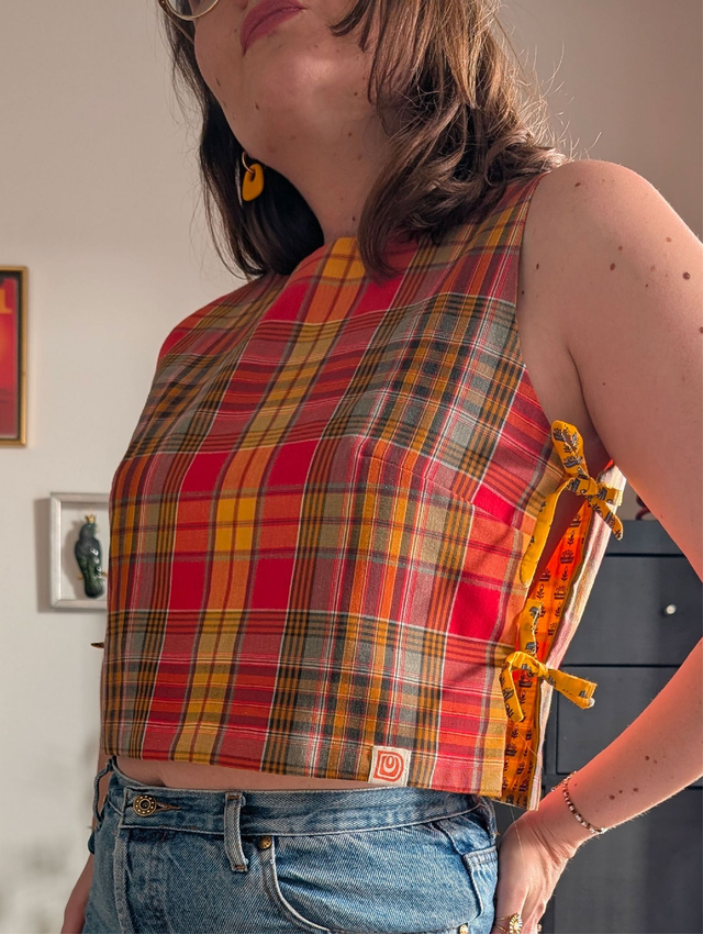 Top Joséphine carreaux/provençal