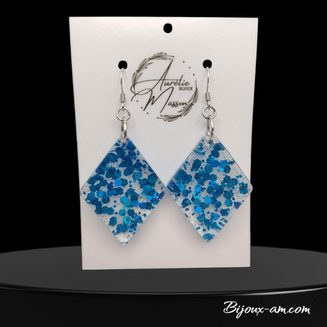 Boucles d'oreilles résine 