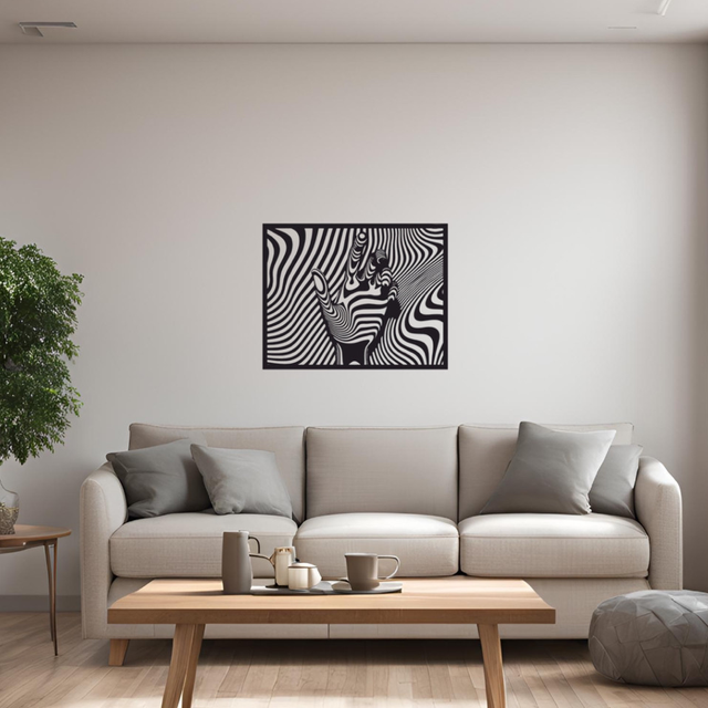 Main zébrer (49x39cm)