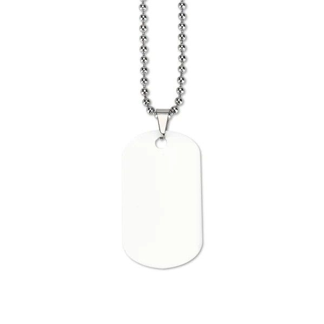 Aluminium ID Tag Necklace - Double side printable 